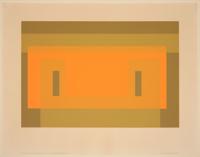 Joseph Albers RED-ORANGE WALL Screenprint - Sold for $1,920 on 05-24-2025 (Lot 57).jpg